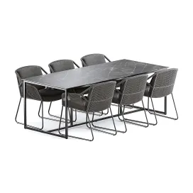 Outdoor garden woven dining